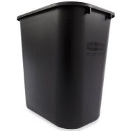 Corbeille moyenne rectangulaire noire - 26L - Rubbermaid