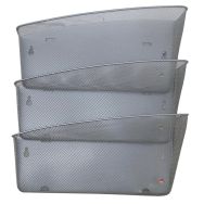 Corbeille murale 3 compartiments Métal mesh Gris métal