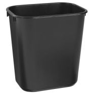 Corbeille petite rectangulaire noire - 13L - Rubbermaid