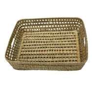 Corbeille rectangulaire en feuille de palmier tressées 40 x 30 x 8 cm