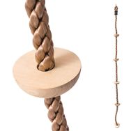 Corde à grimper avec marches en bois
