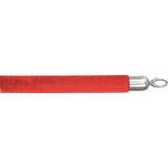 Corde velour en inox 150 cm rouge et argent
