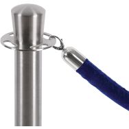 Corde velours 1,5 m à crochets chromés - Jansen Display