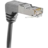 Cordon RJ45 catégorie 5e F/UTP coudé bas gris - 1 m