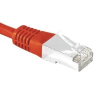 Cordon RJ45 catégorie 6A S/FTP rouge - 0,5 m