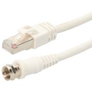 Câble balun actif F mâle / RJ45 mâle 2m - Erard D3C