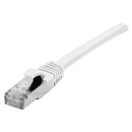 Cordon blindé RJ45 blanc 1m sur câble CAT 7 S/FTP LSOH SNG