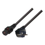 Cordon d'alimentation PC à verrouillage noir 1m CEE7 / C13