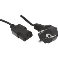Cordon d'alimentation tripolaire CEE7 / C13 Noir 5m