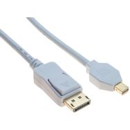 Câble displayport et mini displayport 1.2 blanc - 3M