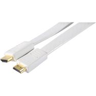 Câble hdmi high speed plat blanc