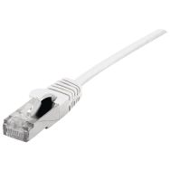 Cordon patch blindé RJ45 fin blanc 3m CAT 6A S/FTP LSOH SNG