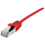 Cordon patch blindé RJ45 fin rouge 2m CAT 6A S/FTP LSOH SNG
