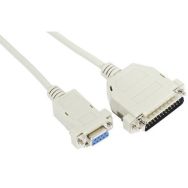 Câble série Null Modem DB9F à DB25M - 3,00m