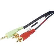 Cordon stéréo jack3.5mm/ 2 x rca