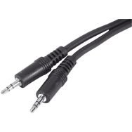 Cordon stereo jack 3,5mm noir m/m - 1m