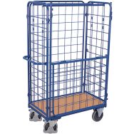 Côté long demi ouvert pour chariot grillagé pour colis