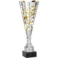 Coupe argent et or laser design rainuré