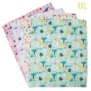 Coupon tissu 45,5x55 imprimés animaux (lot de 4)