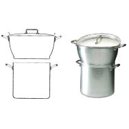 Couscoussier + couvercle aluminium 17,5 litres