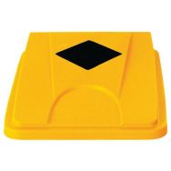 Couvercle Jaune p/poubelle Tri sélectif 60 et 80 L - Cannette