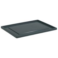 Couvercle coiffant pour bac norme Europe Gris 800x600mm