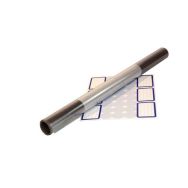 Cristal, rouleau 3mx0,45m Couvre-livre PVC 80µ avec étiquettes et adhésifs