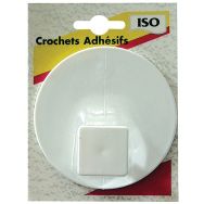 Crochet patère adhésif gm blanc blister