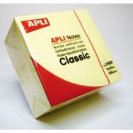 Cube 400 feuilles de notes repositionnables 75x75 mm jaune