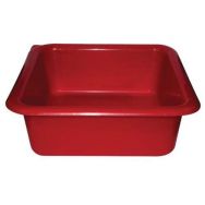 Cuvette carrée 29cm 6.5l rouge