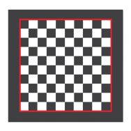 Damier en résine thermocollée