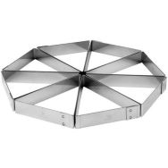 Découpoire triangle en inox Mozaïk - Lot de 8 - 12x9,8x2 cm