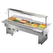 Desserte ISOLA inox bain-marie, 6 GN 1/1- Isola 6 BM inox