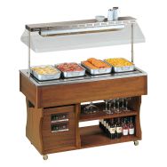 Desserte ISOLA maintien en température plaque vitrocéramiques 4 GN 1/1