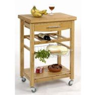 Desserte Venise bambou et inox