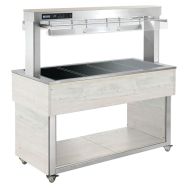 Desserte dessus chauffant TRADITION BROWNTR-BROWN+4H
