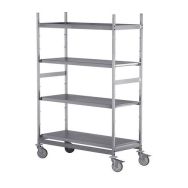 Desserte inox - 4 plateaux - Force 200 kg
