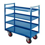 Désserte métal 4 plateaux Force 400 kg Bleu - Ht:1030 mm