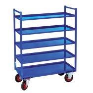 Désserte métal 5 plateaux Force 400 kg Bleu - Ht:1255 mm
