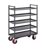 Désserte métal 5 plateaux Force 400 kg Gris - Ht:1255 mm