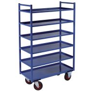 Désserte métal 6 plateaux Force 400 kg Bleu - Ht:1480 mm