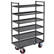Désserte métal 6 plateaux Force 400 kg Gris - Ht:1480 mm