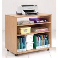 Desserte mobile Alpha sans porte coloris hêtre