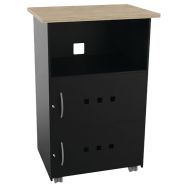 Desserte mobile IGOR 2 portes stratifié/métal