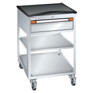 Desserte mobile à tiroirs et étagère hauteur 99,2 cm largeur 60,5 cm Thurmetall