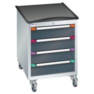 Desserte mobile à tiroirs hauteur 89,2 cm largeur 60,5 cm Thurmetall