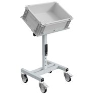 Desserte mobile réglable à plateau inclinable SRI gris foncé