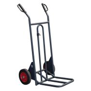 Diable acier - Roues caoutchouc - Force 350 kg bavette pliante