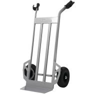 Diable acier - Roues pneumatiques - F=350 kg - Bavette fixe- Gris