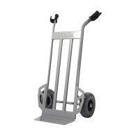 Diable acier Roue increvable F=350 kg Bavette fixe- Gris - Larg 58,5cm